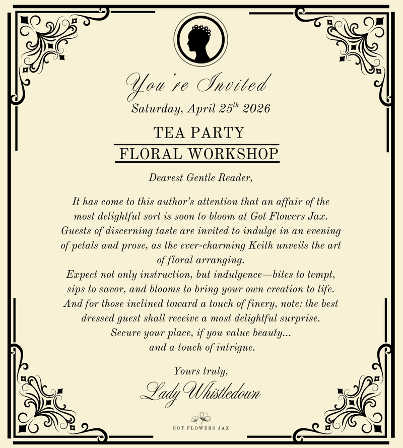 Tea Party Floral Workshop 4/25