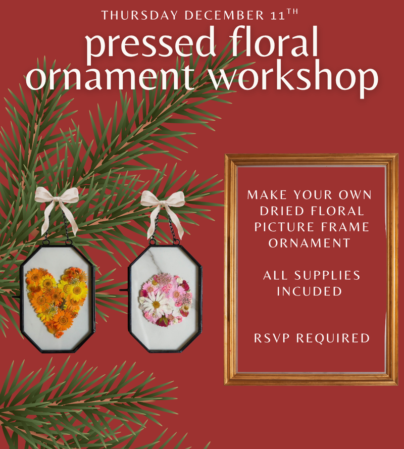 Pressed Flower Frame Ornament Workshop 12/11